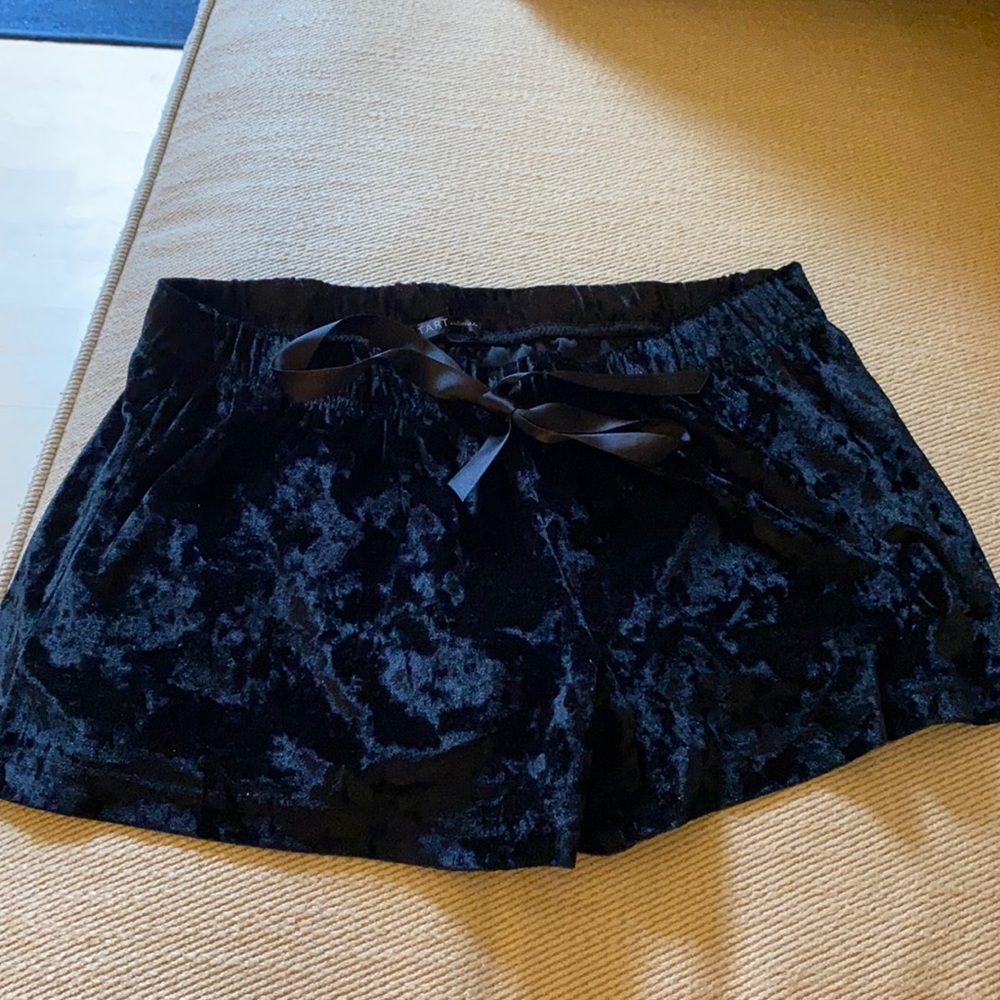 Short Black Faux Fur Shorts